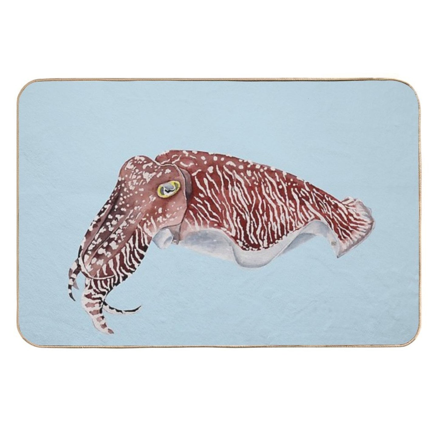 COMMON CUTTLEFISH-Sepia Officinalis  Repositionable Bath Mat