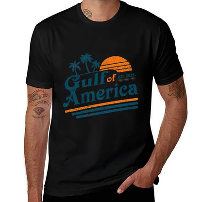 Gulf of US America Shirt Retro Golf of US America Shirt Sweatshirt Ribbed Collar T-Shirt
