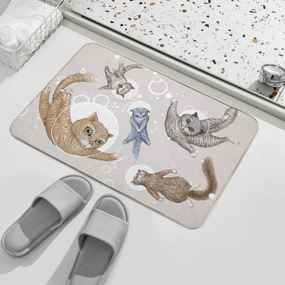 Cat  Easy Maintenance Bath Mat
