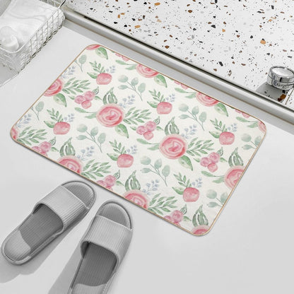 Water Color Pattern  Pet-Safe Bath Mat
