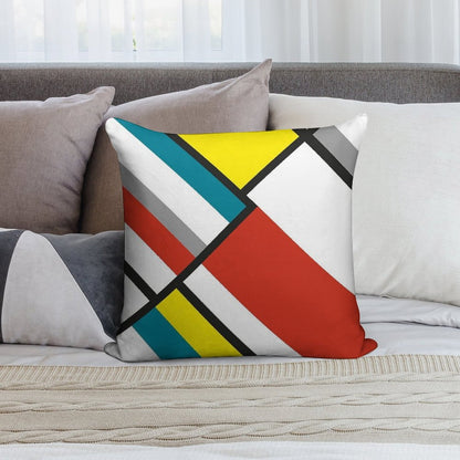 Abstract#84 Soft Short Plush Fabric Throw Pillow
