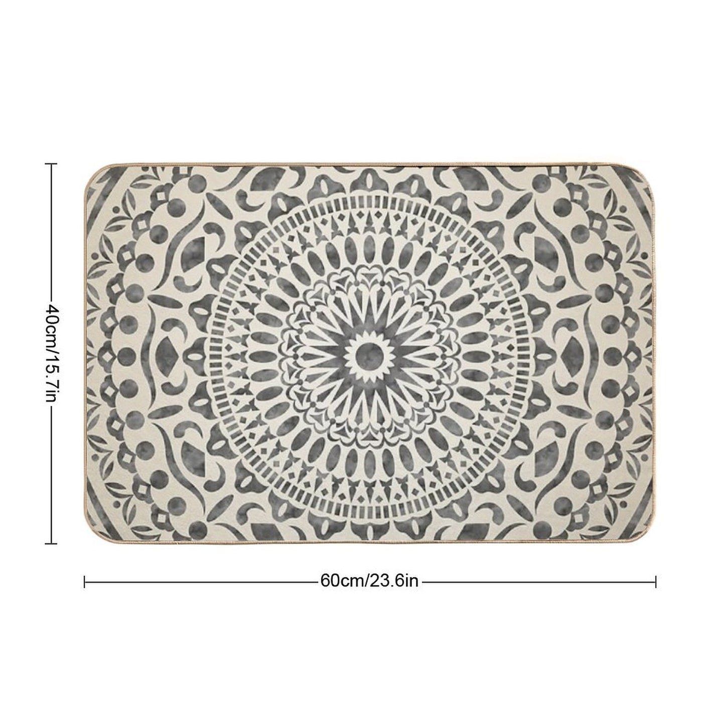 Watercolor Mandala Mandala5w  High-Traffic Bath Mat