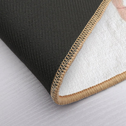 Let's Get Naked Cute Bunny in Bathroom Funny Quote  Toxin-Free Bath Mat