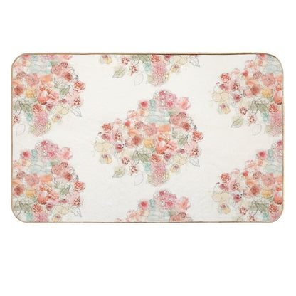 Watercolor Flower Print Design  Multi-Purpose Bath Mat