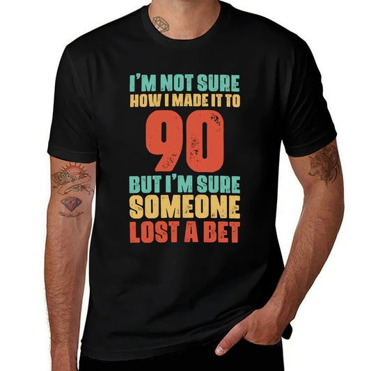 Retro Vintage Funny Mens 90th Birthdays 90 Years Old Sweatshirt  Slim-fit Cut T-Shirt