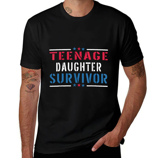 Funny Quotenage Daughter Survivor Vintage Fathers Day  Relaxed-fit T-Shirt
