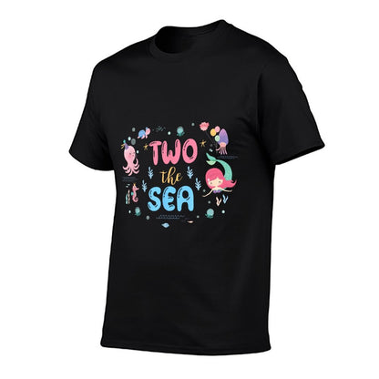 Two The Sea 2nd Birthday Outfit Girl 2 Yrs Old Sea Animals  Quick-drying T-Shirt