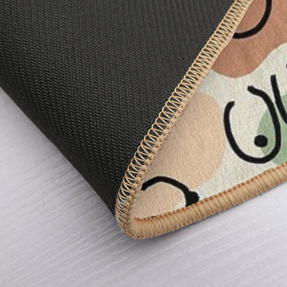 Midcentury Boobs Abstract  Versatile Bath Mat