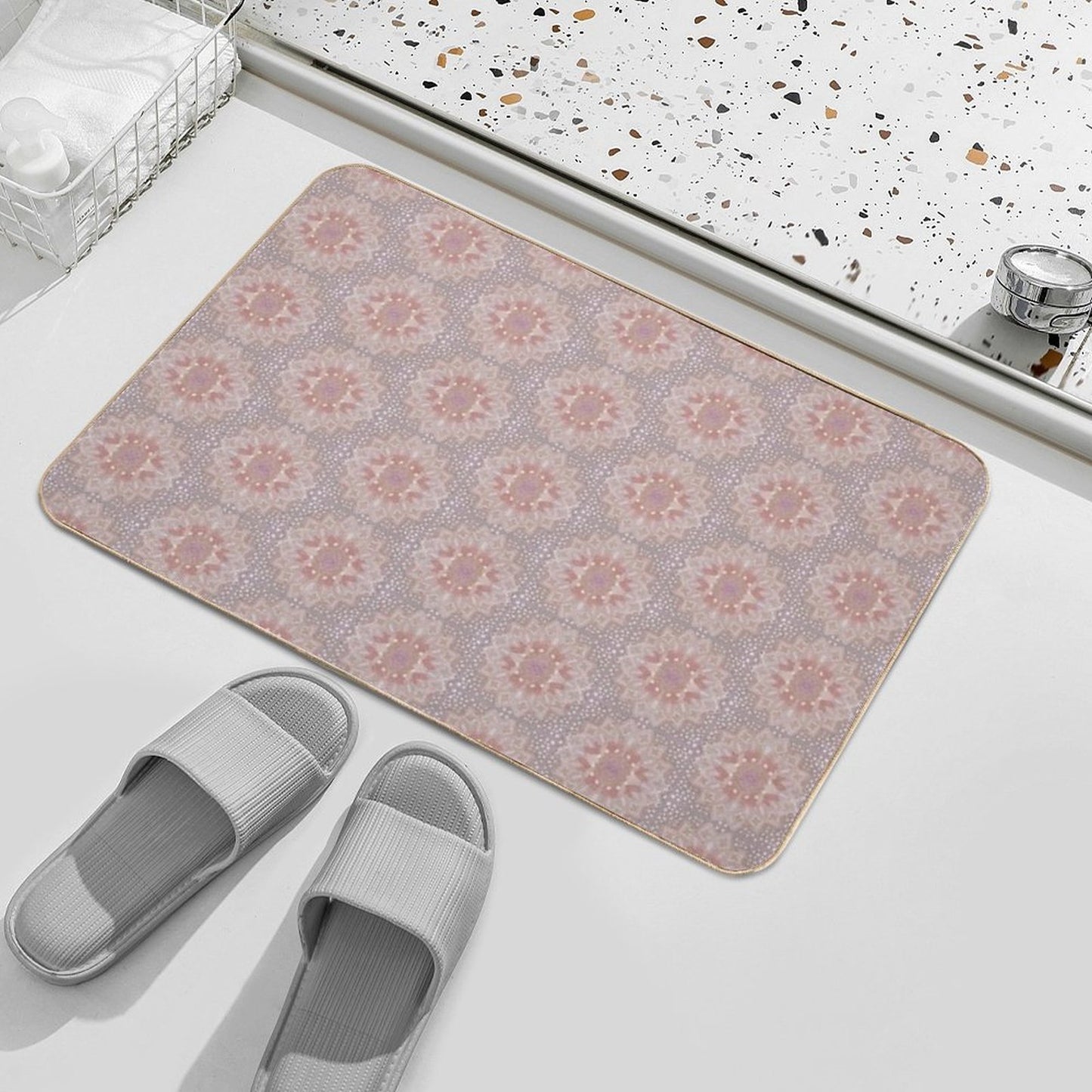 Mandala Earthtones  Non-Slip Bath Mat