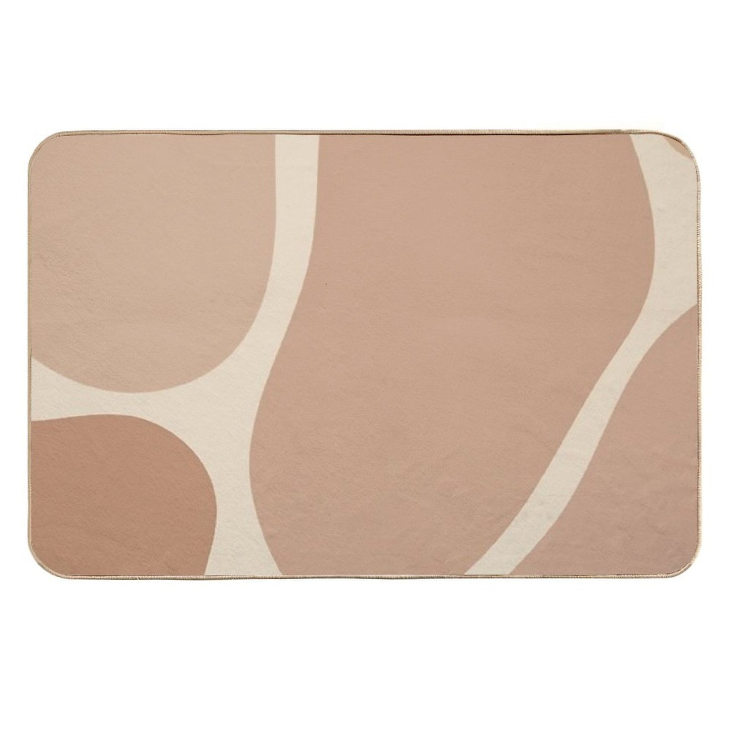 Minimal Modern  Abstract Shapes Pastel Pink  Stone Pattern  Eco-Friendly Bath Mat