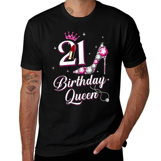 21 Birthday Queen, Funny 21st Birthday Gift  Vintage-inspired T-Shirt