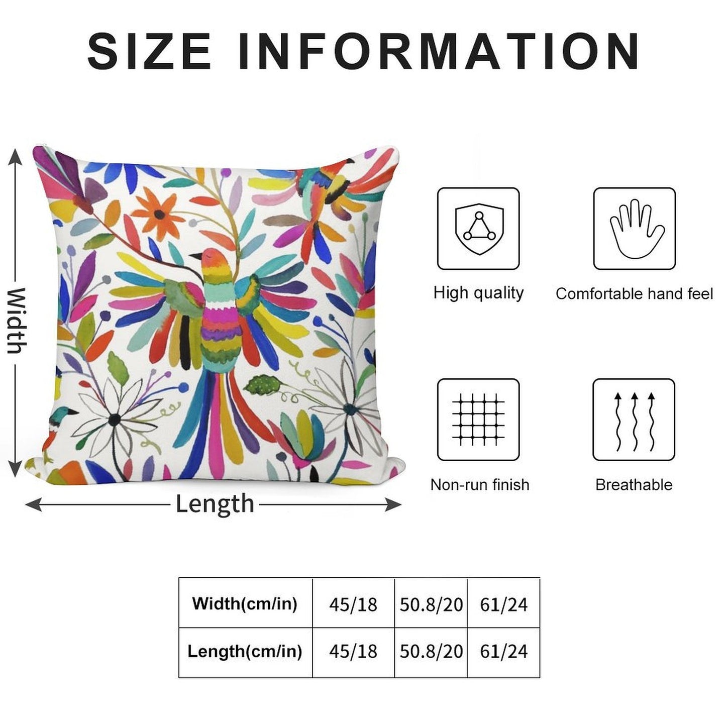 Otomi Bird Soft Bedroom Essential Throw Pillow