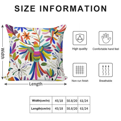 Otomi Bird Soft Bedroom Essential Throw Pillow