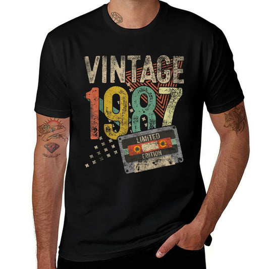 Vintage 1987 38th Birthday Gifts For Men Women 38 Year Old  Wrinkle-resistant T-Shirt