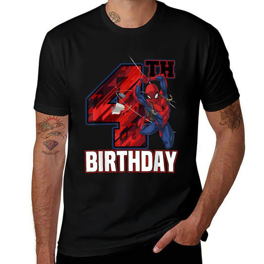Marvel Spider-Man Web Swing 4th Birthday  Versatile T-Shirt