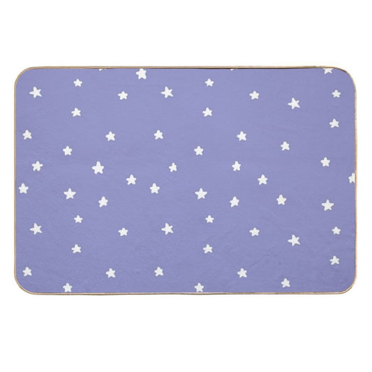 Violet Stars  Fade-Resistant Bath Mat