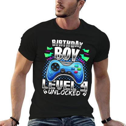 Level 9 Unlocked Video Game 9th Birthday Gamer Gift Boys  Breathable T-Shirt