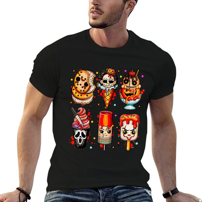 Horror Movies Summer Popsicle Halloween Ice Cream Summerween  Vintage-inspired T-Shirt