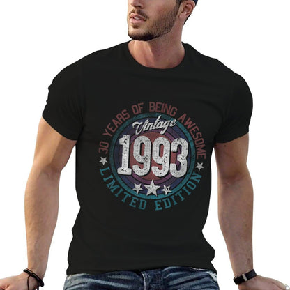 Vintage 1993 30 Year Old Gifts Limited Edition 30th Birthday  Heathered Texture T-Shirt
