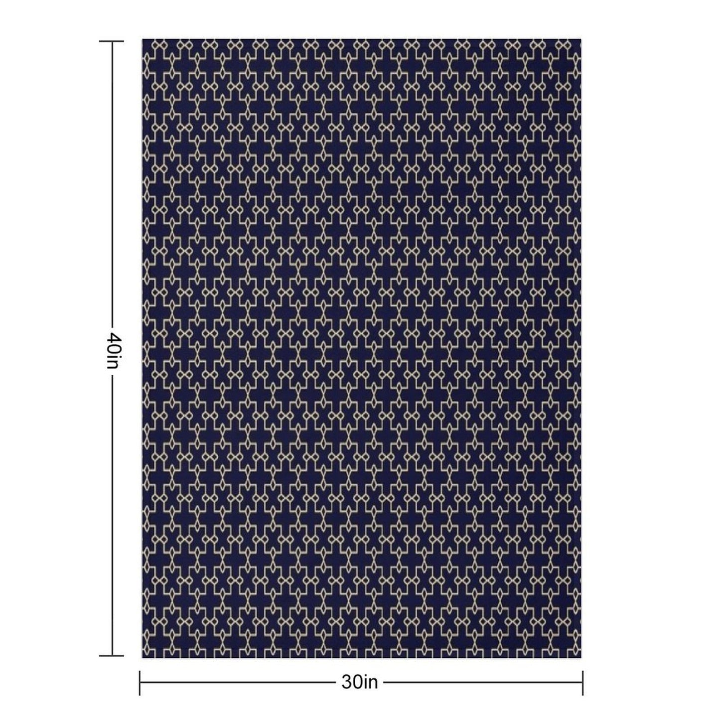 Radiant Symmetry - Seamless Gold And Blue Geometry Durable Throw Blanket