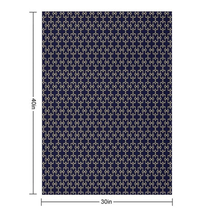 Radiant Symmetry - Seamless Gold And Blue Geometry Durable Throw Blanket
