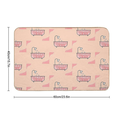 Treat Yo' Self Bathtub Spa Motivatinal Graphic- Together  Repositionable Bath Mat