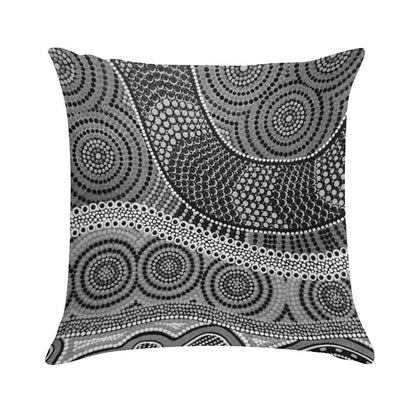 Australian Aboriginal Art Soft Fade-Resistant Throw Pillow