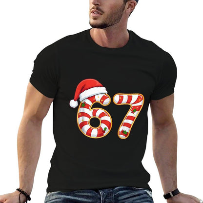 67 Six Seven Meme Gen Alpha Slang Funny Christmas Pajamas  Graphic-printed T-Shirt