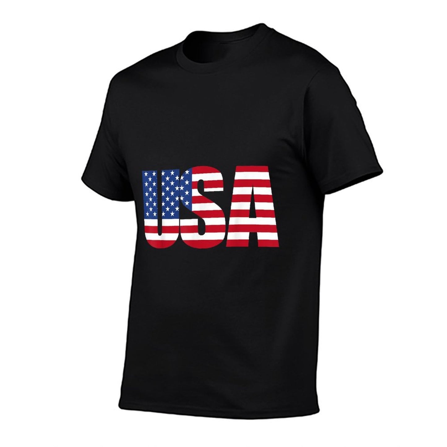 USA Patriotic American Flag For Men Women Kids Boys Girls US  Stretchy T-Shirt
