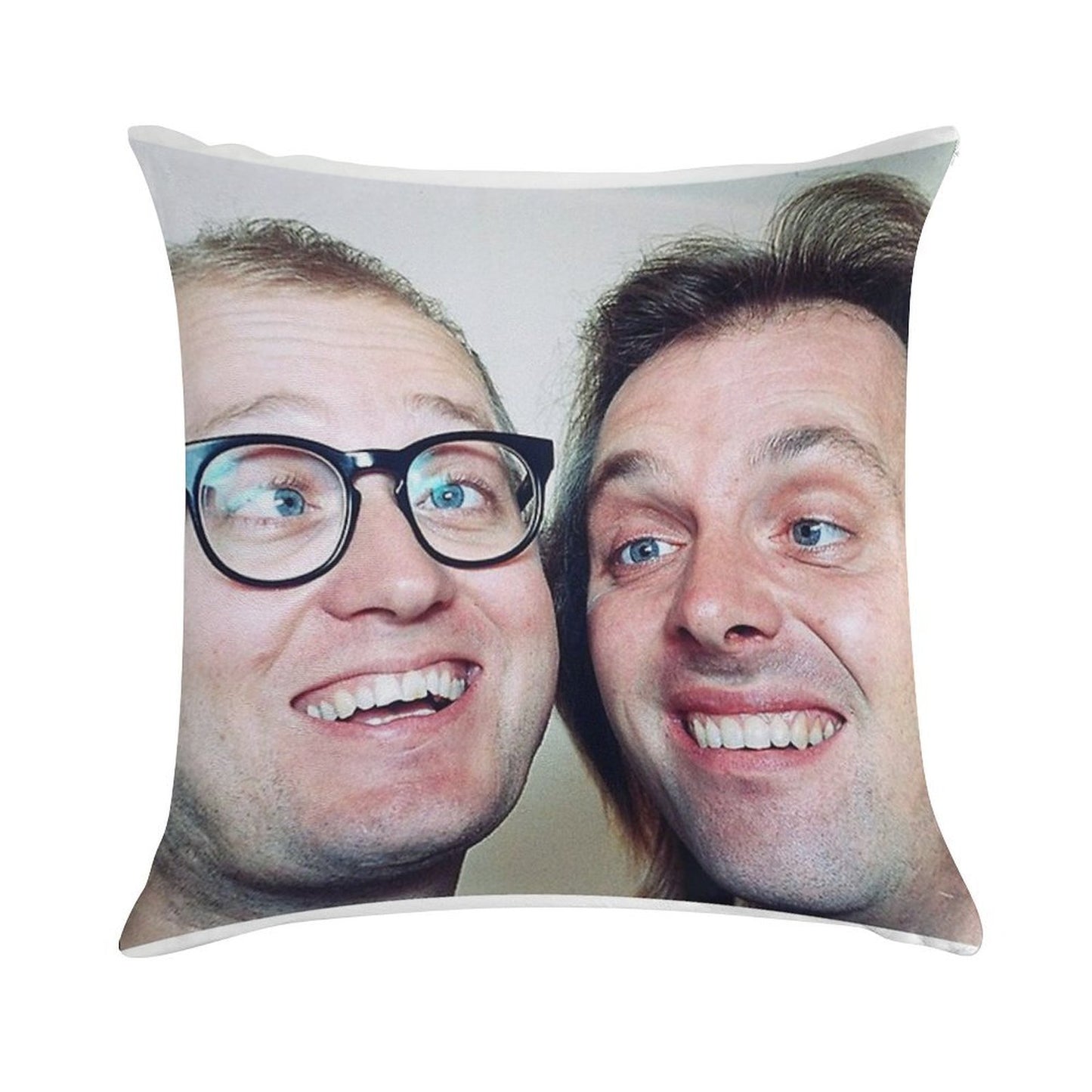 Ade Edmondson And Rik Mayall Soft Short Plush Fabric Throw Pillow