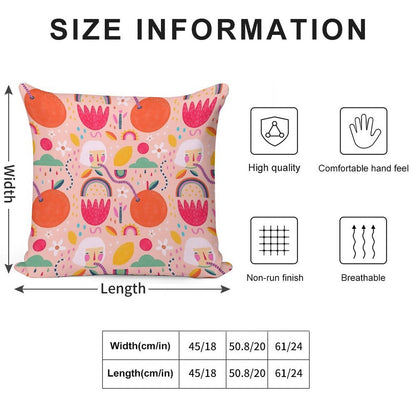 Summer Citrus Soft Washable Throw Pillow