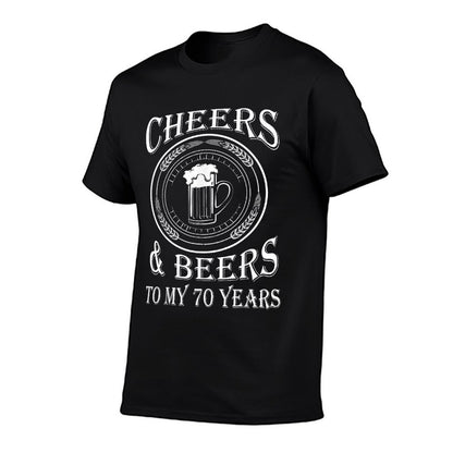 Cheers And Beers To My 70 Years - 70th Birthday Gift  Polyester Blend T-Shirt