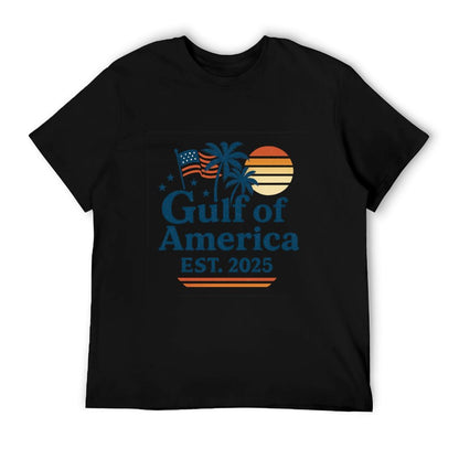 Gulf of US Patriotic Vintage America Design Polyester Blend T-Shirt