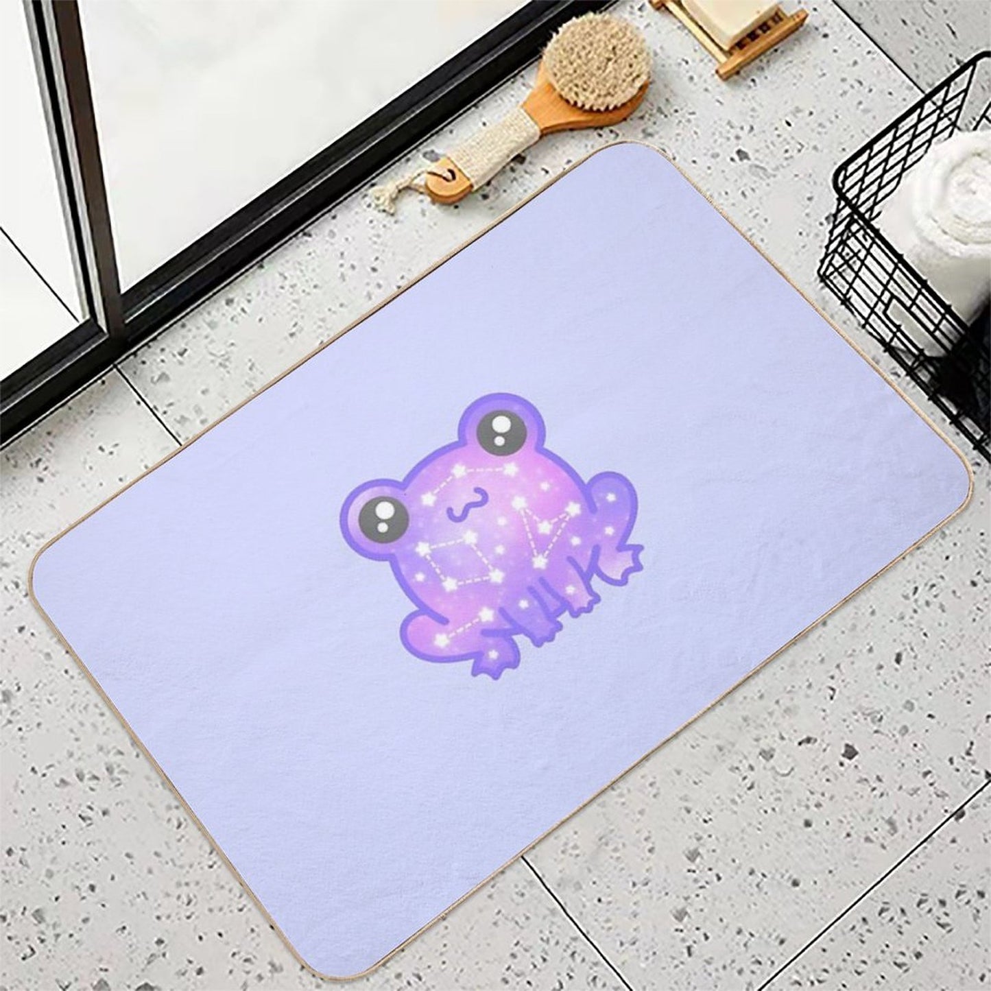 Galaxy Frog  Anti-Trip Bath Mat