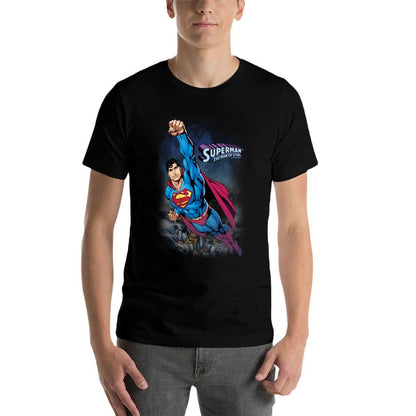 Superman Twilight Flight  Oversized Silhouette T-Shirt