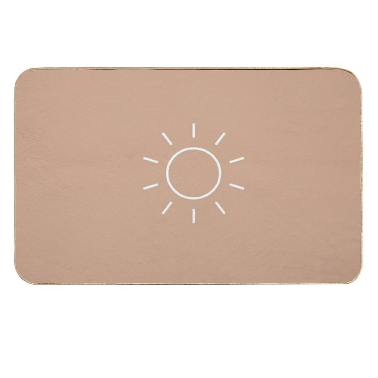 Boho Minimalist Sun  Long-Lasting Bath Mat