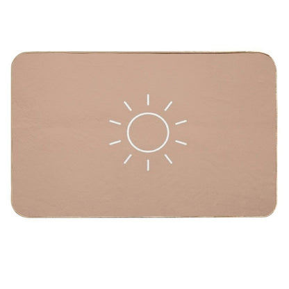 Boho Minimalist Sun  Long-Lasting Bath Mat