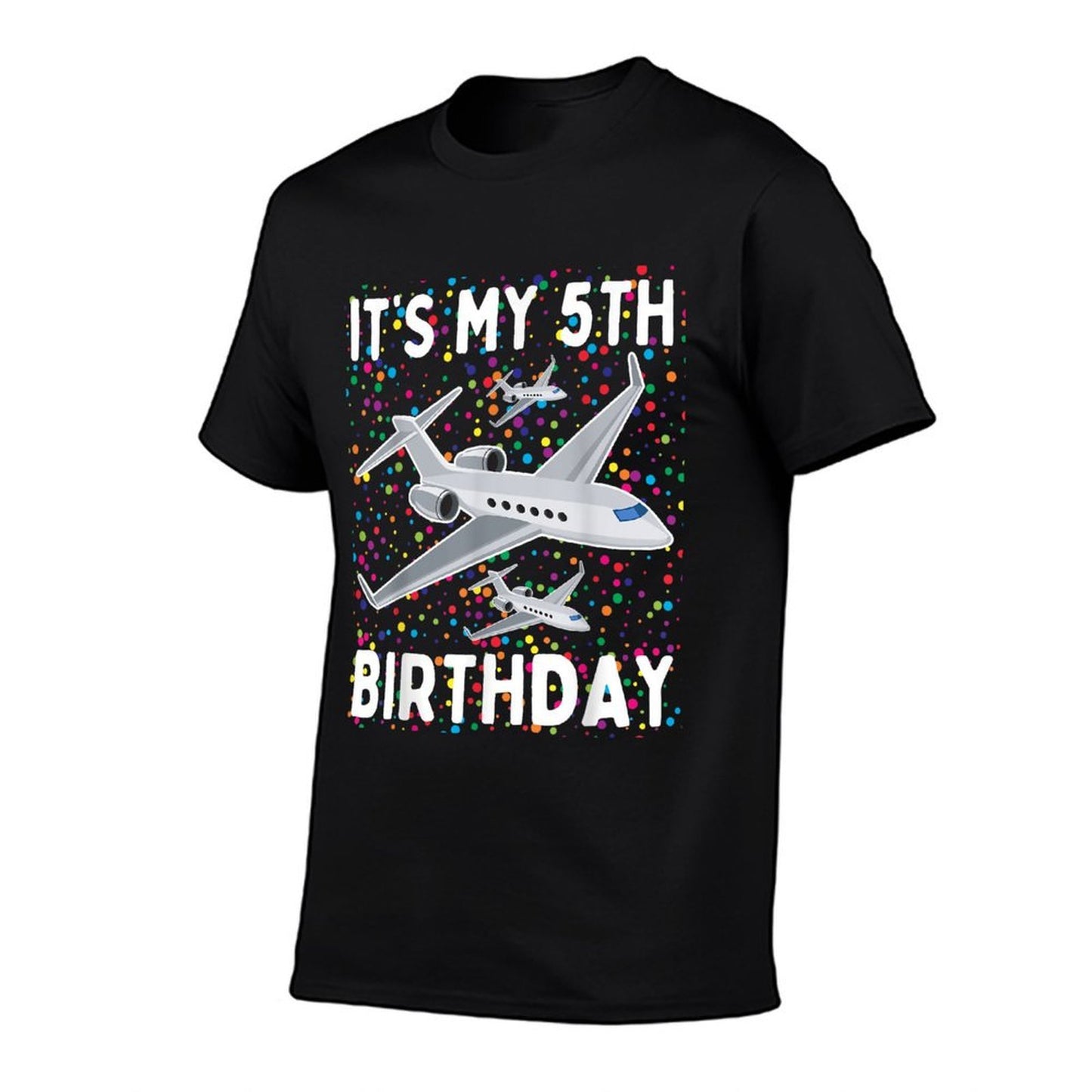 It's My 5th Birthday Airplane 5 Year Old Birthday Boy Girl Comfortable T-Shirt