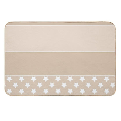 Beige White Set  High-Traffic Bath Mat