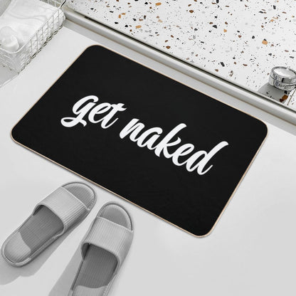 Get Naked Black  Slip-Resistant Bath Mat