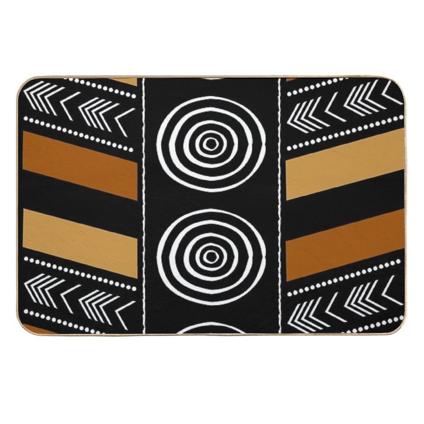 African Mud Cloth Artistry Art  Long-Lasting Bath Mat