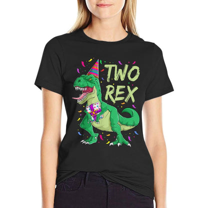 2 Years Old Dinosaur Birthday Outfit Boys, Two Rex Toddler  Classic T-Shirt