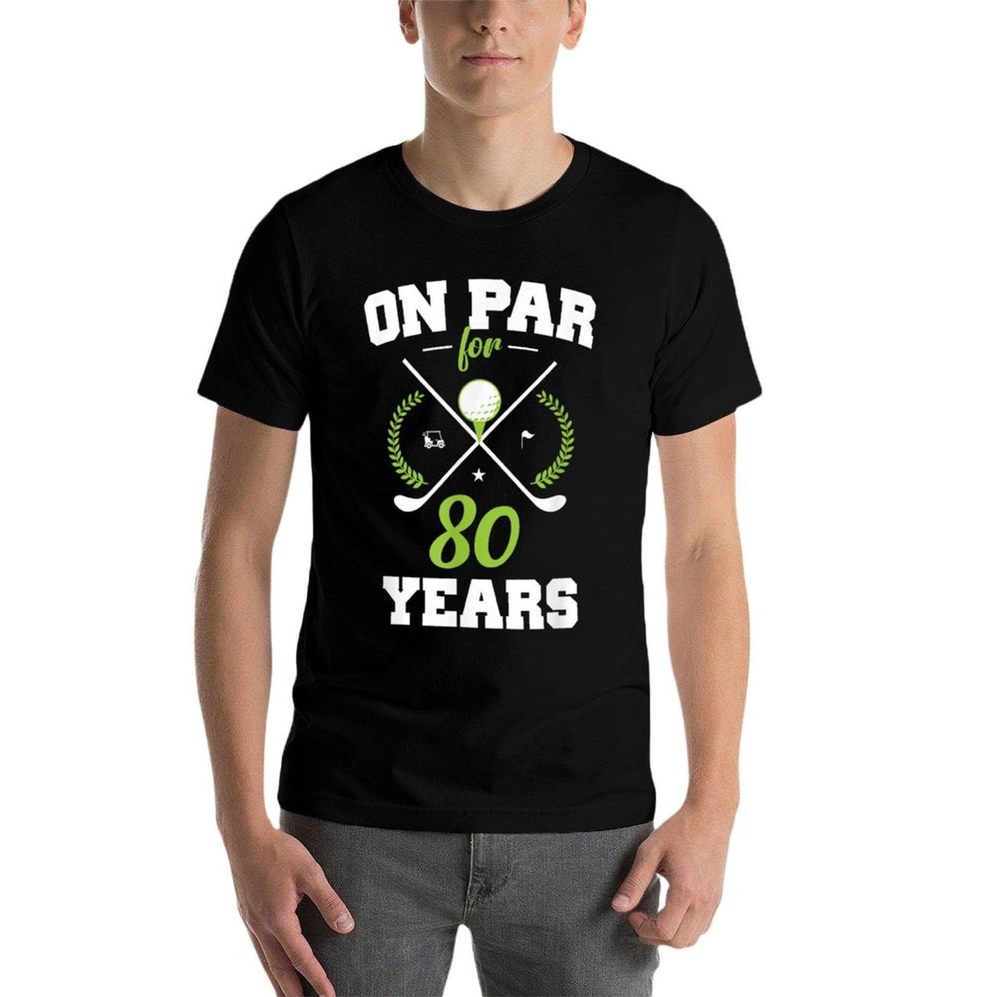 80 Years Old Happy 80th Birthday for Golfers  Tagless Design T-Shirt