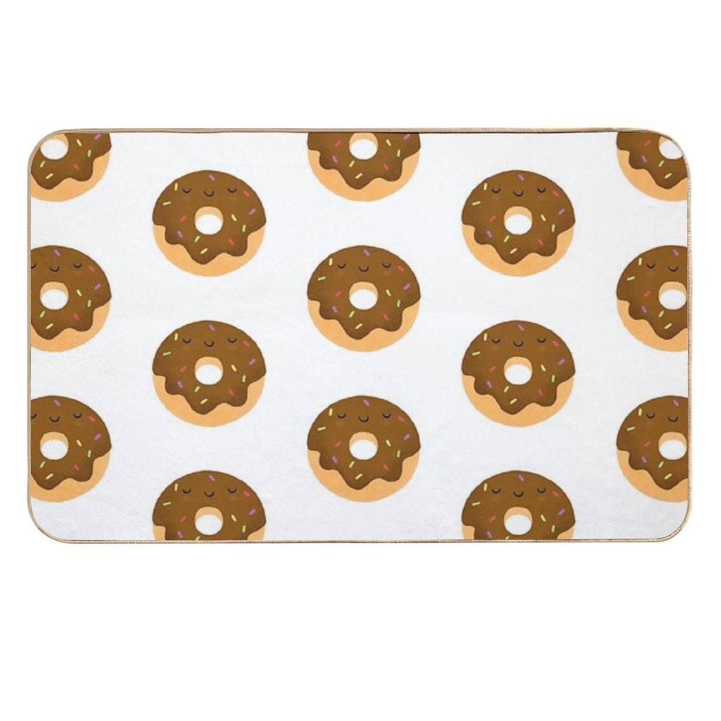 Sleepy Chocolate Donut  Pet-Safe Bath Mat