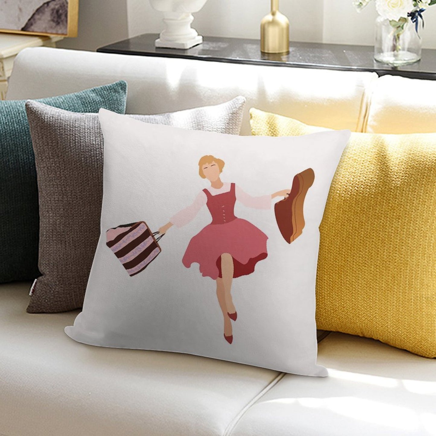 Maria Von Trapp Soft Anti-Pilling Throw Pillow