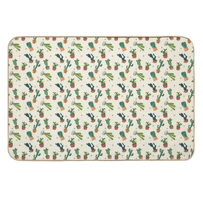 Cute Colorful Cactus Toss Southwest Print  Non-Slip Bath Mat