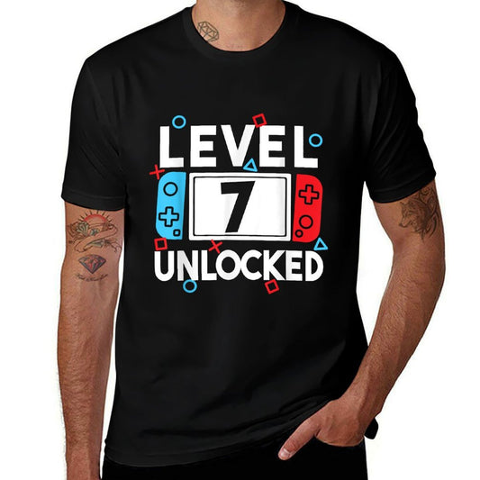Level 7 Unlocked Gamer 7th Birthday Video Game Boys  Versatile T-Shirt