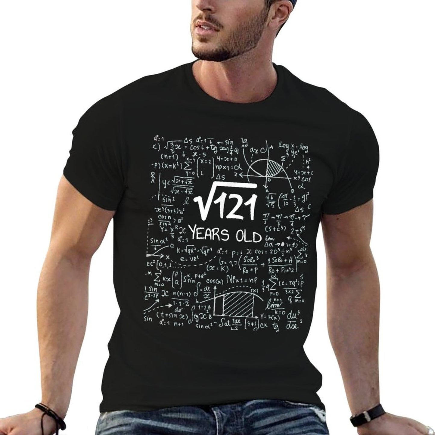 Square Root of 121 11 Years Old 11th Birthday Design  Rolled Sleeves T-Shirt