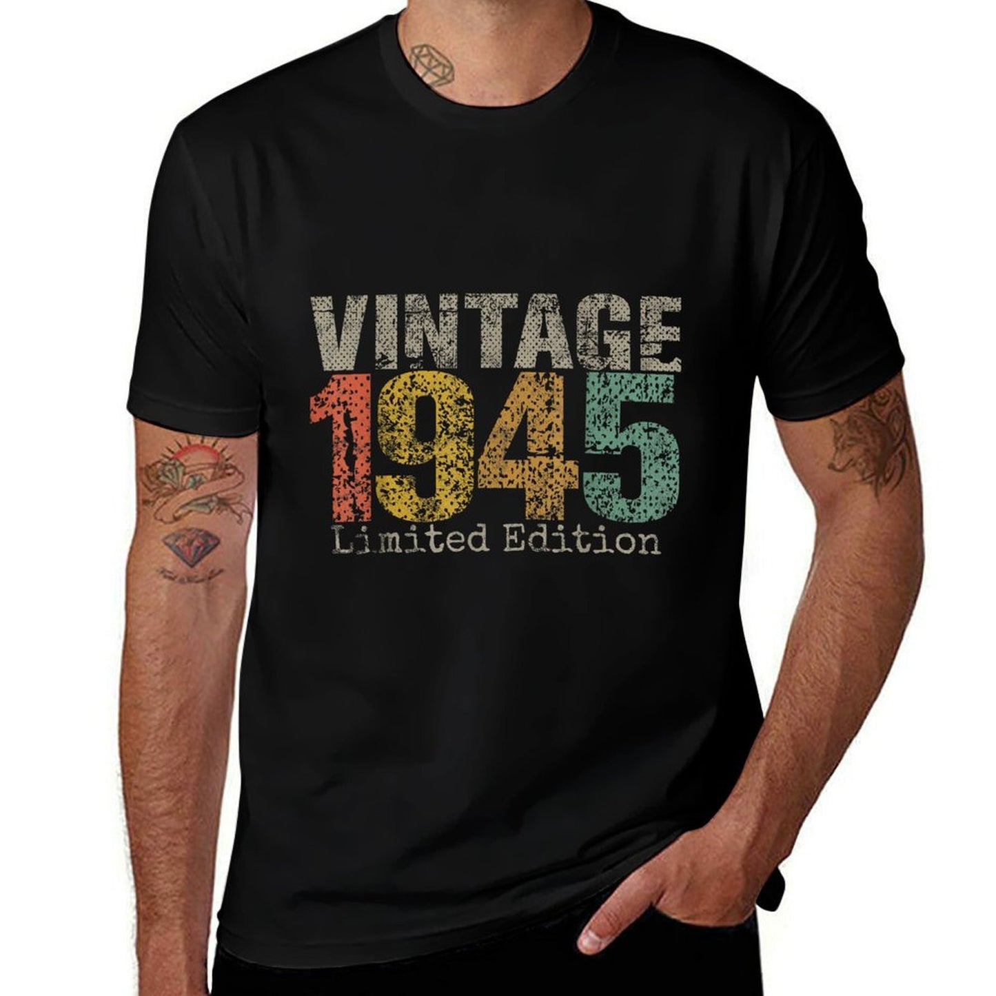 Vintage 1945 Limited Edition 80th Birthday Gifts 80 Year Old  Odor-resistant T-Shirt