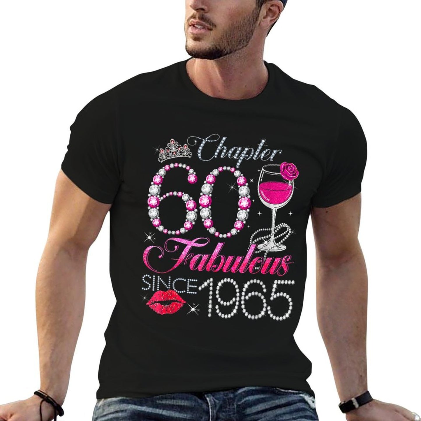 Chapter 60 Fabulous Since 1965 60th Birthday Queen Diamond  Lightweight T-Shirt